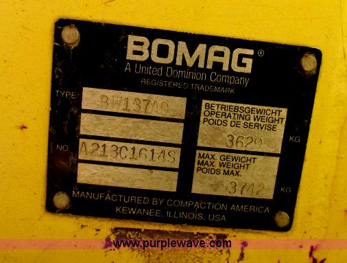 image for item B2657 Bomag 137 double drum vibratory roller