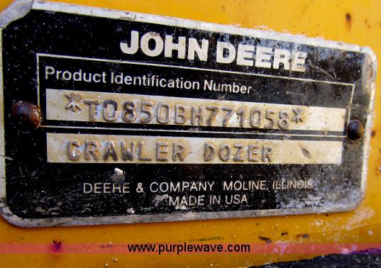 image for item B2659 1990 John Deere 850B dozer