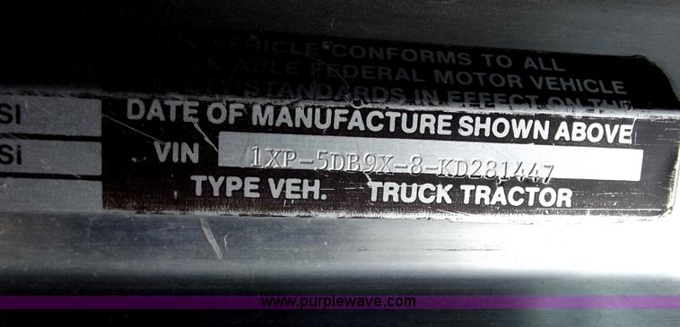 image for item D3693 1989 Peterbilt 379 triple axle semi truck