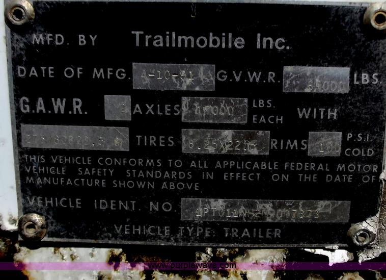 image for item D3731 1991 Trailmobile 53' reefer trailer