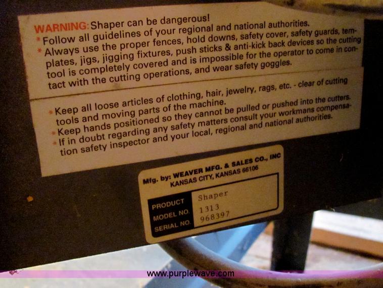 image for item B1111 Weaver cabinet door shaper