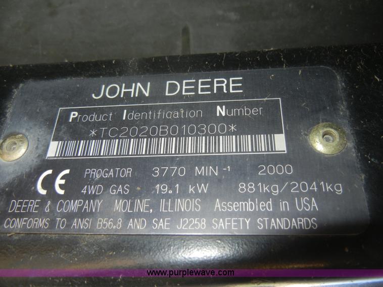 image for item C4254 John Deere ProGator 2020 utility vehicle