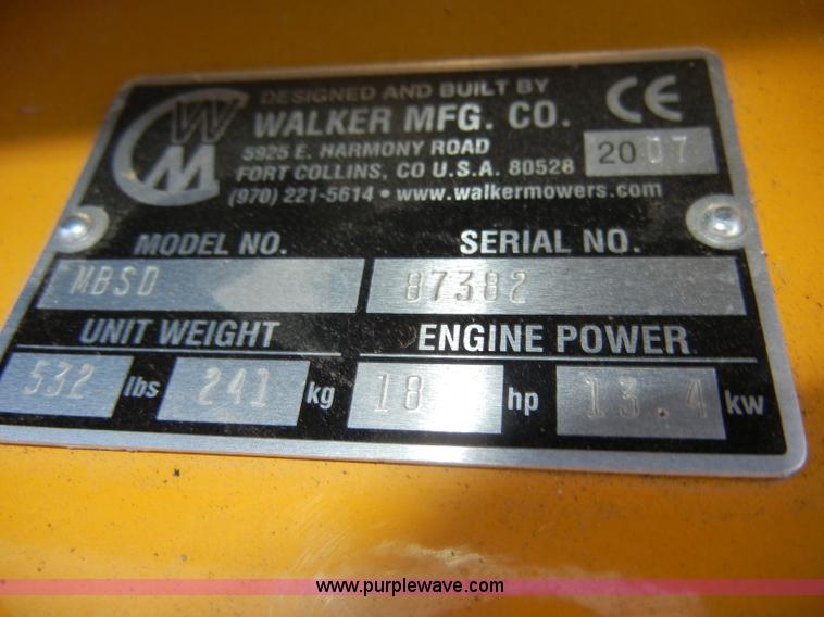 image for item C4256 Walker MBSD ZTR mower