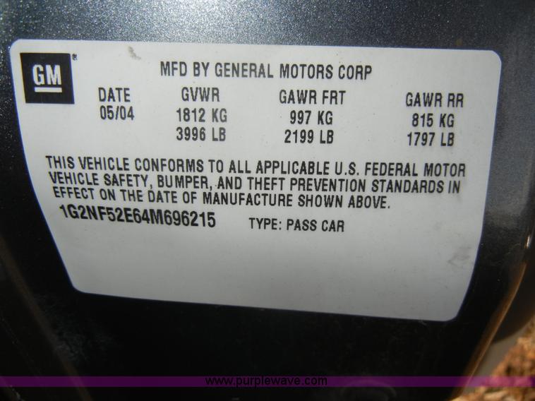 image for item C4364 2004 Pontiac Grand Am SE