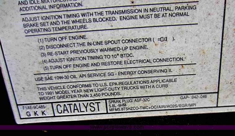 image for item C5419 1991 Ford F150 pickup truck