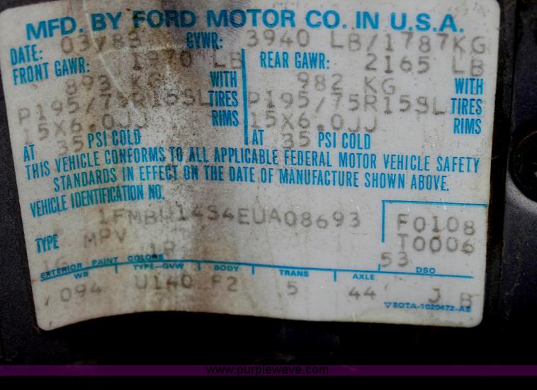 image for item D7519 1984 Ford Bronco II SUV