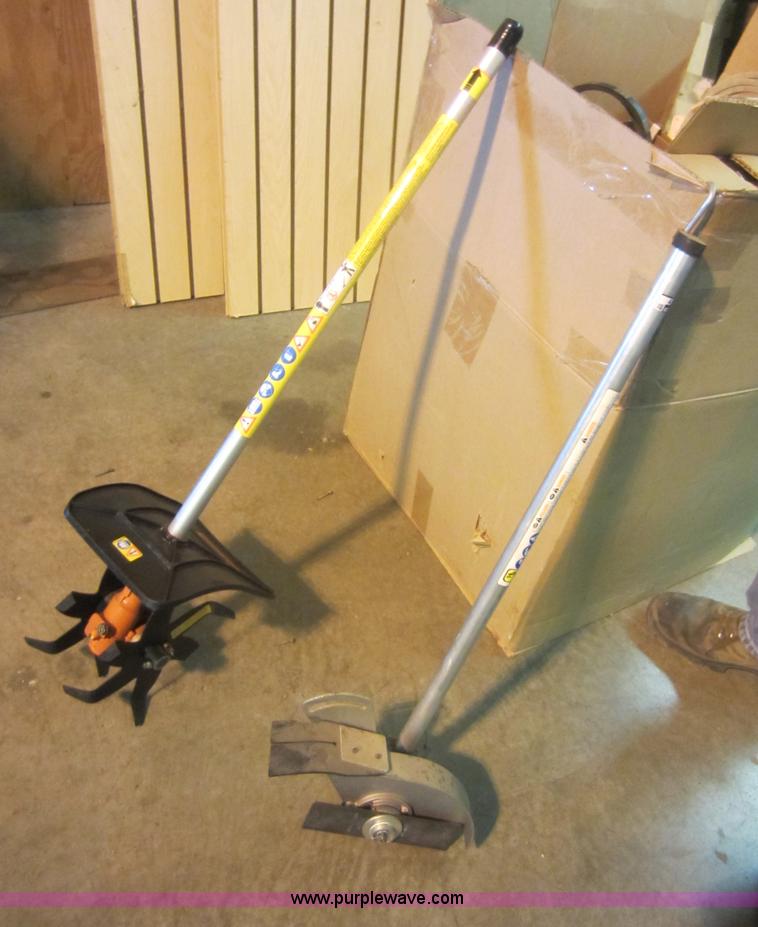 image for item V9033 Assorted air filters, Oregon chainsaw bars, mower blades, and other parts