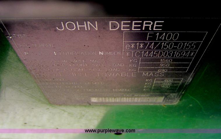 image for item V9035 2004 John Deere 1445 lawn mower