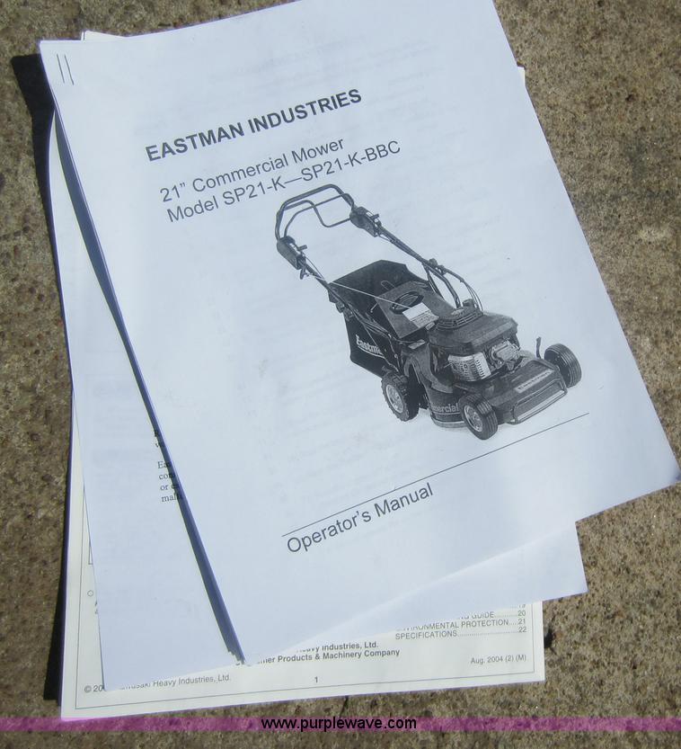 image for item V9037 2009 Eastman SP21-K commercial walk behind mower