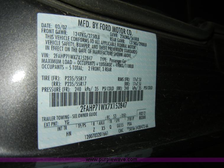 image for item C4388 2007 Ford Crown Victoria Police Interceptor