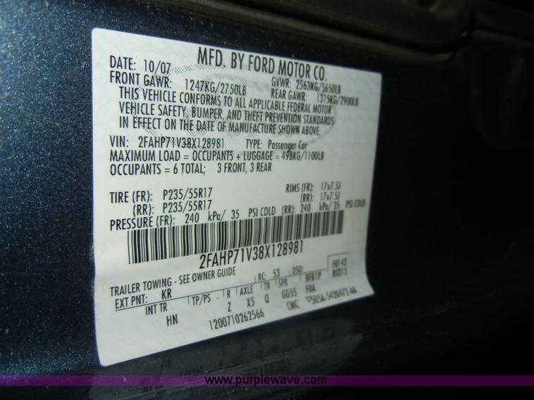 image for item C4394 2008 Ford Crown Victoria Police Interceptor