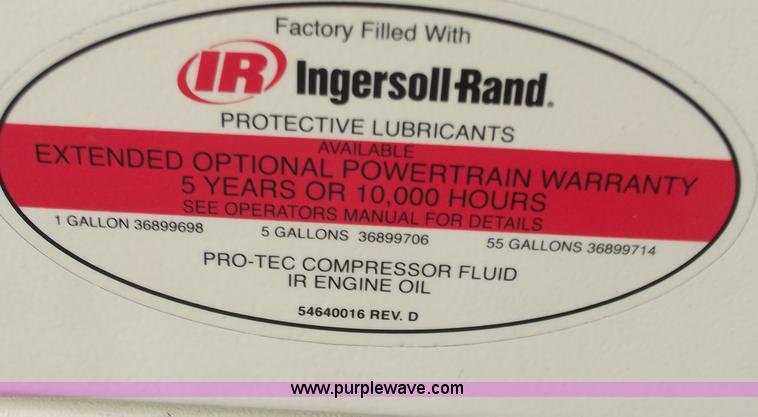 image for item D3778 Ingersoll Rand 185 Platinum Series towable compressor