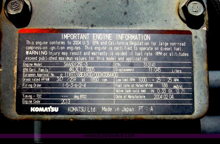 image for item D3783 2004 Komatsu PC400LC-7L excavator