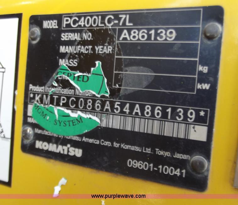 image for item D3783 2004 Komatsu PC400LC-7L excavator