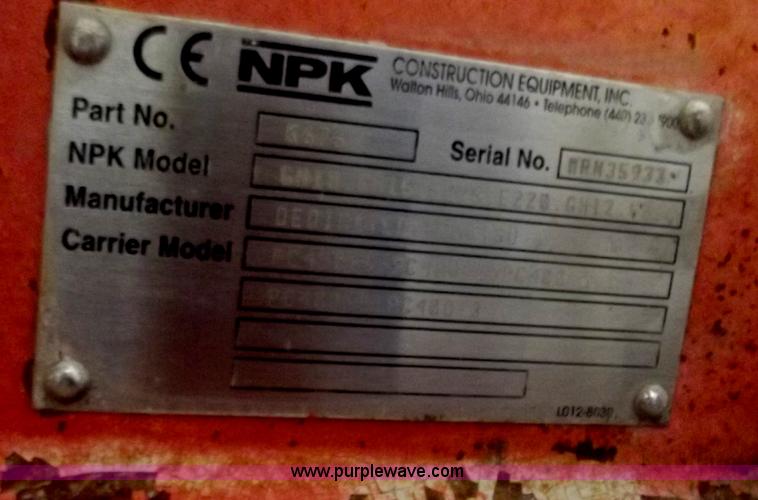 image for item D3784 2006 NPK GH-18 hydraulic hammer