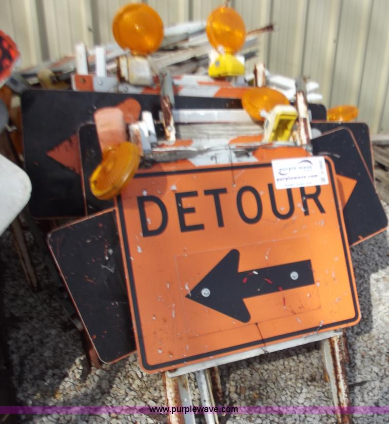 image for item D3802 Type 1 barricades with misc. signage