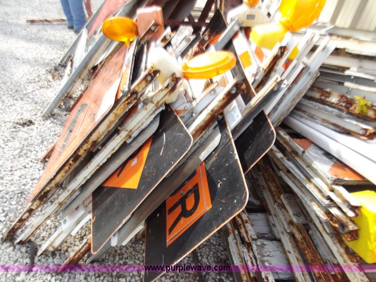 image for item D3802 Type 1 barricades with misc. signage