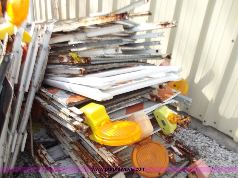 image for item D3802 Type 1 barricades with misc. signage