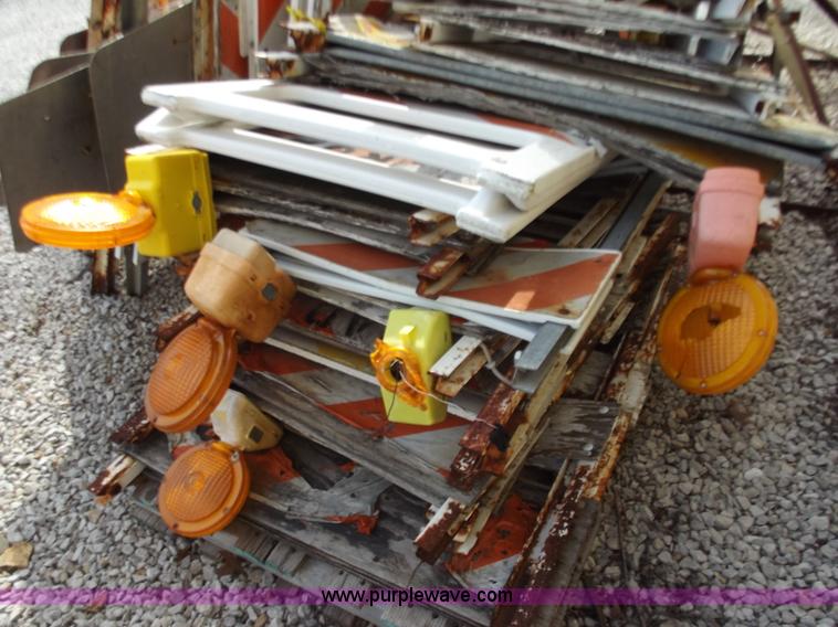 image for item D3802 Type 1 barricades with misc. signage