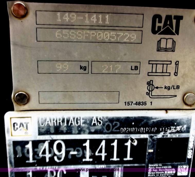 image for item D3818 Caterpillar skid steer pallet forks