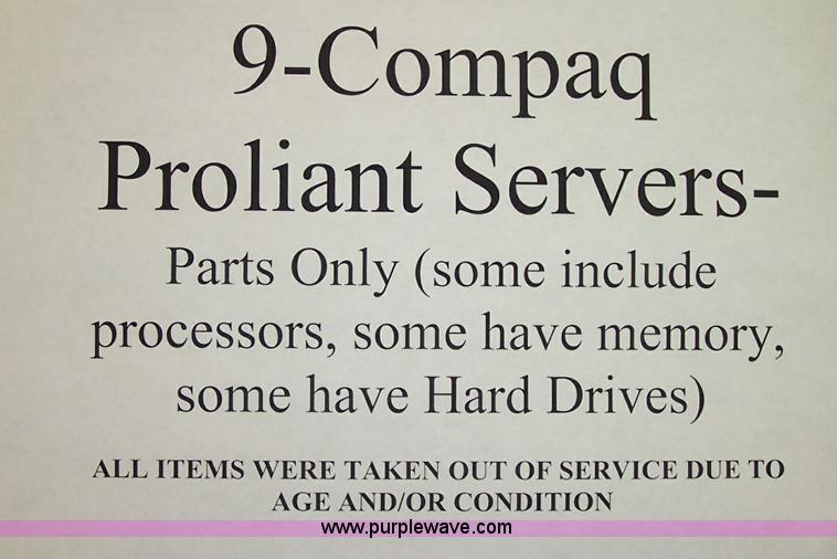 image for item B1174 (9) Compaq Proliant servers