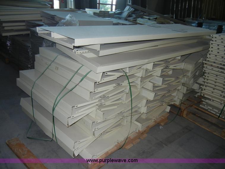 image for item K9037 Double faced cantilever library bureau metal shelving