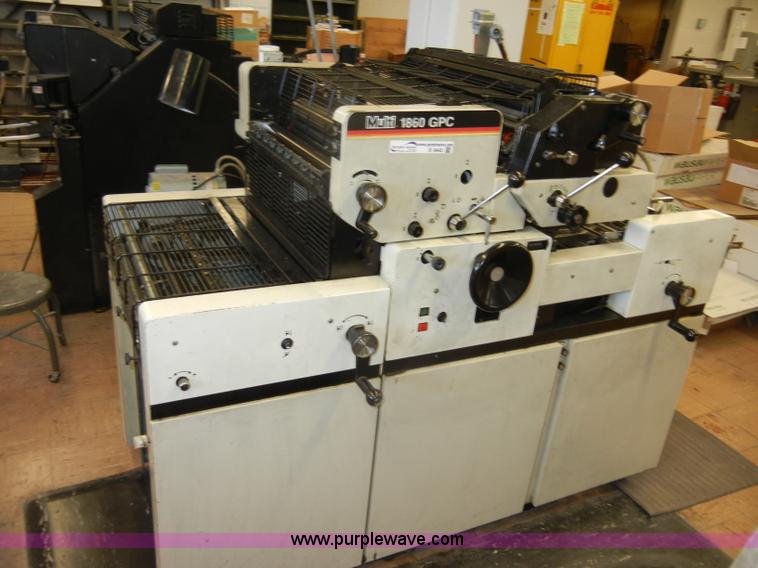 image for item S9442 1996 Multigraphics 1860 GPC duplicator
