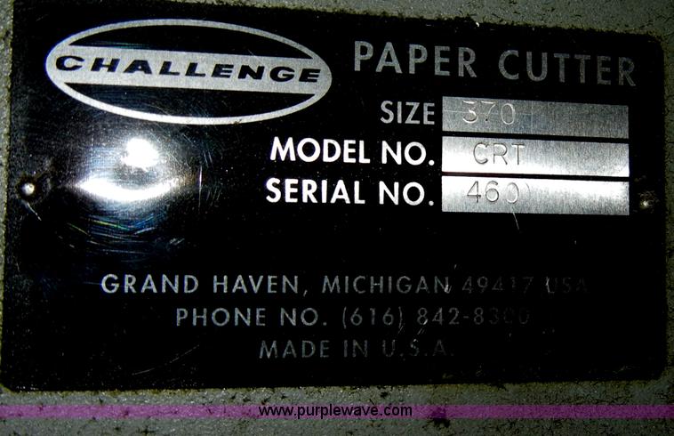 image for item S9449 Challenge CRT paper cutter