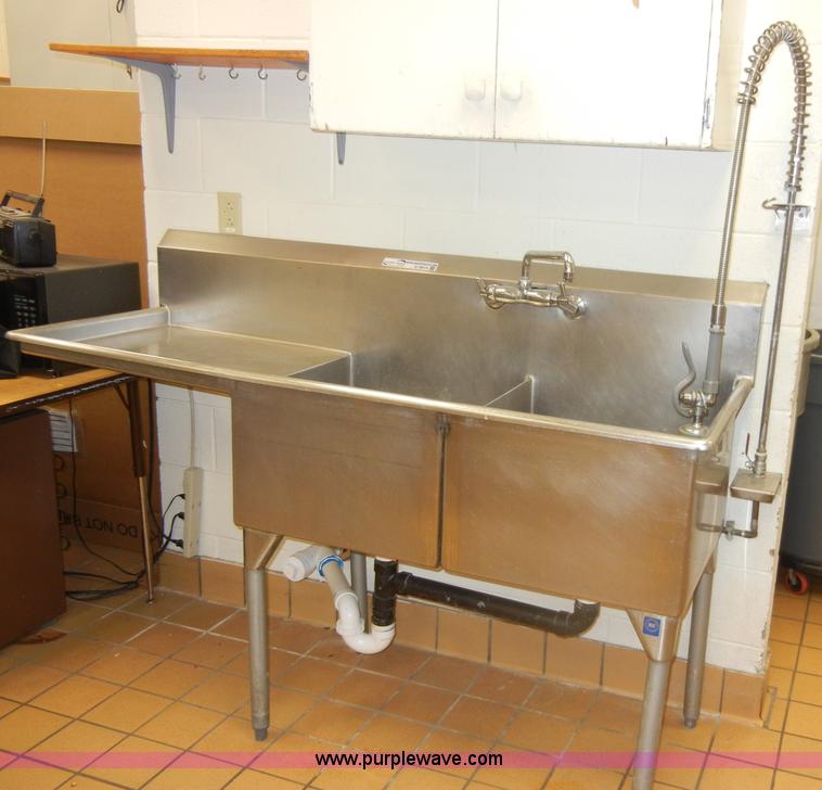 image for item U9914 Stainless steel double sink