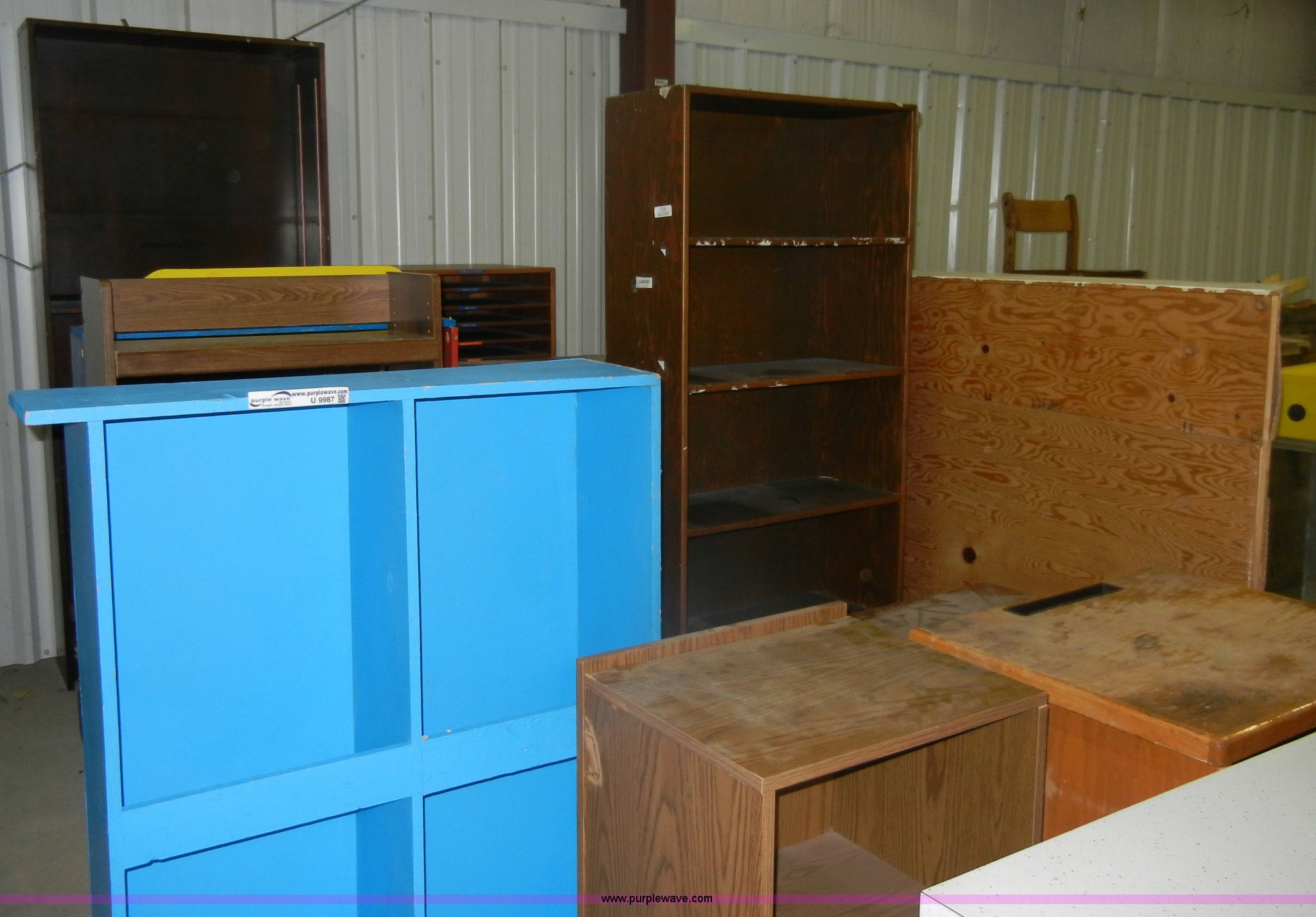 Assorted wooden shelving and cases in Junction City, KS Item U9987