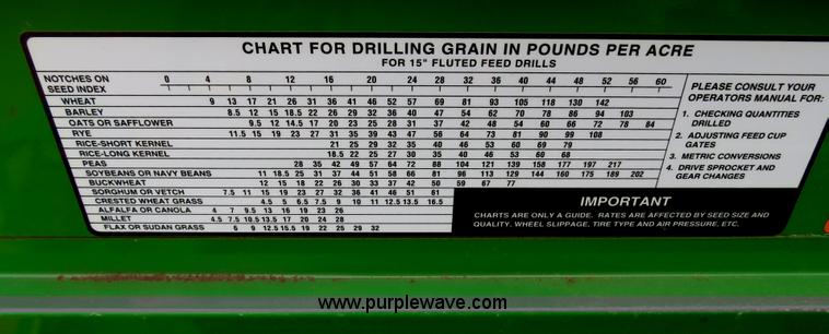 image for item B2230 John Deere 1530 20' soybean drill
