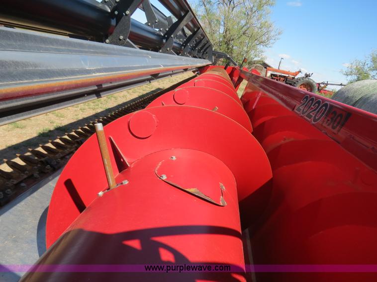 image for item B2274 2010 Case IH 2020 30' rigid platform header with trailer