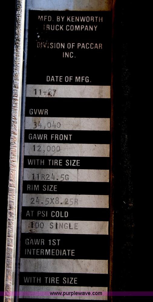 image for item A6778 1988 Kenworth T600 dump truck