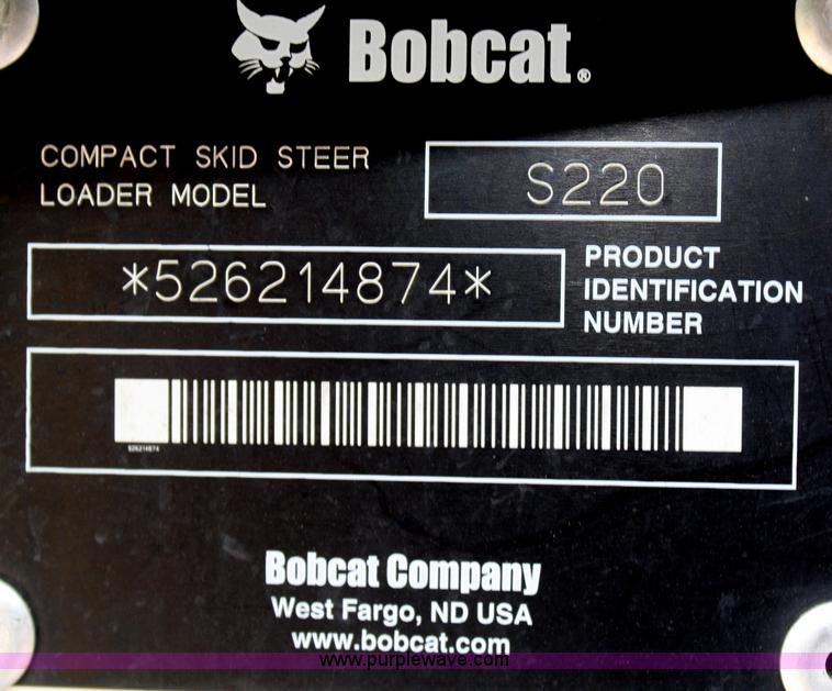 image for item A6794 2005 Bobcat S220 skid steer
