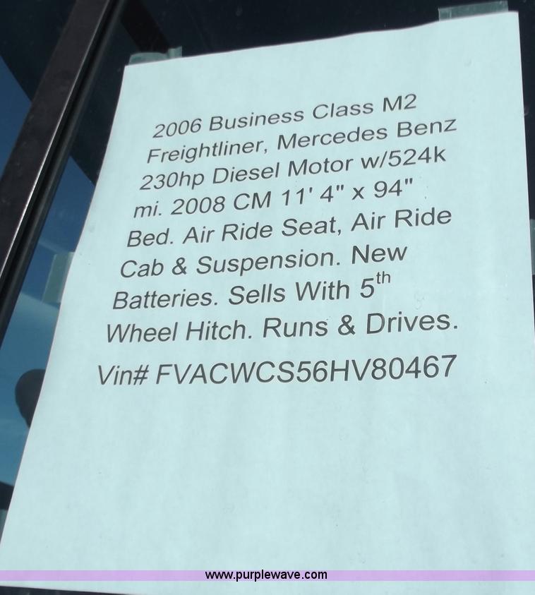 image for item B9194 2006 Freightliner M2 106 flatbed truck