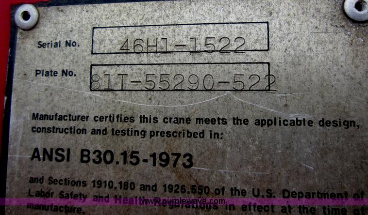 image for item C5389 1981 Fmc Link-belt HSP-8040 40 ton rough terrain crane