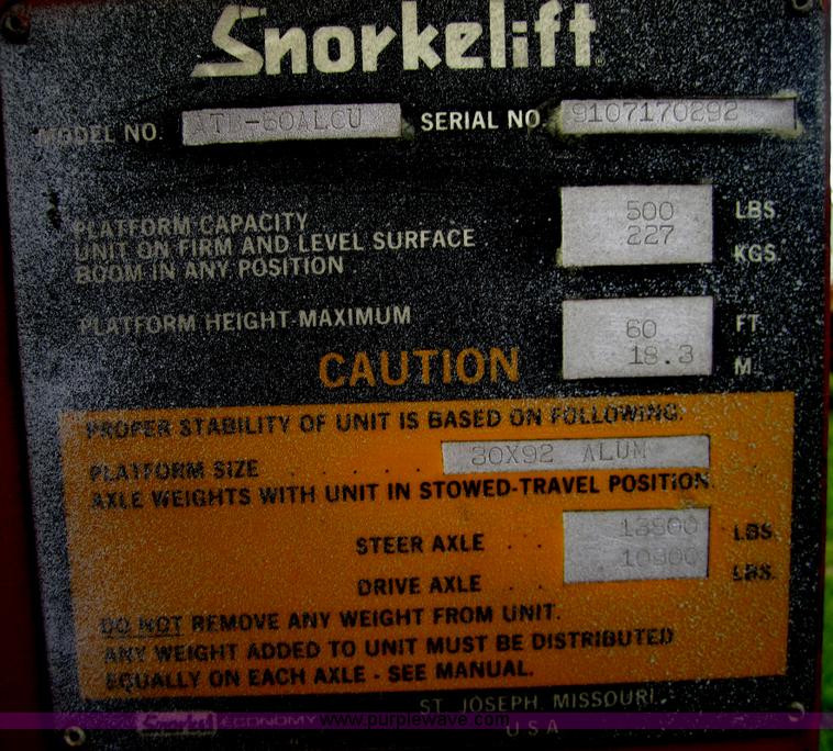 image for item C5440 Snorkelift ATB60 boom lift