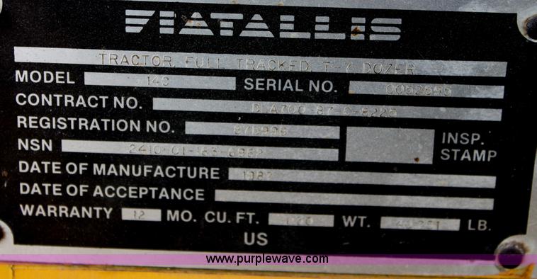 image for item D7505 Fiat-Allis 14C dozer