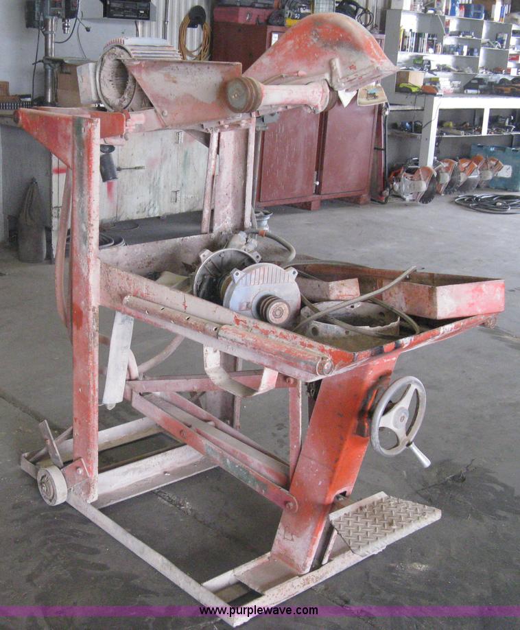 image for item G9791 Clipper brick saw station body with dolly wheels