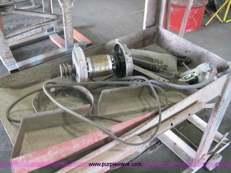 image for item G9791 Clipper brick saw station body with dolly wheels