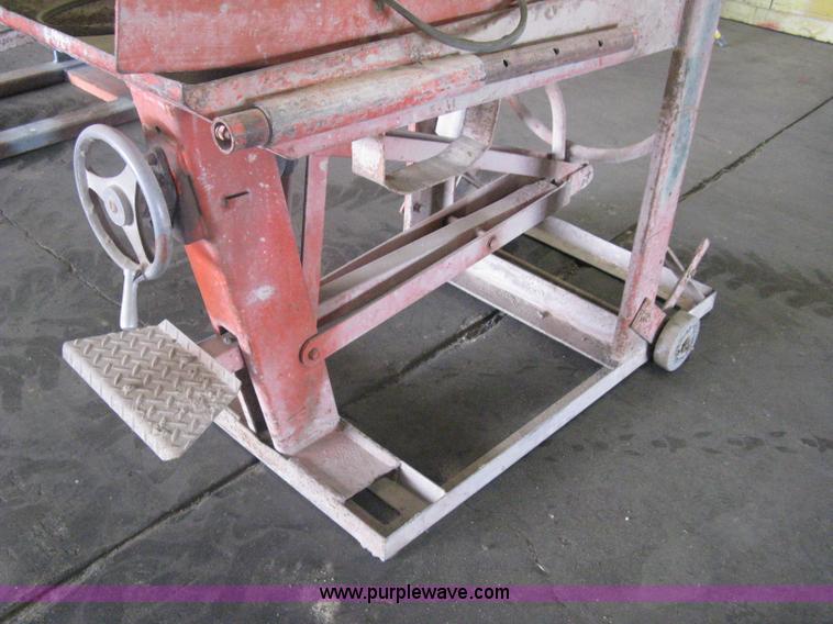 image for item G9791 Clipper brick saw station body with dolly wheels
