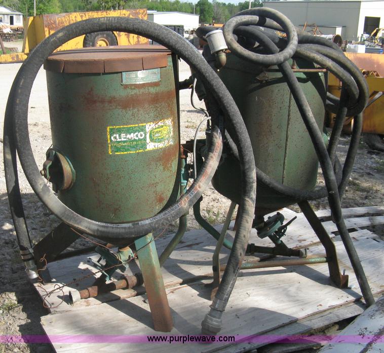 image for item G9796 (2) Clemco Industries 2452 sand blast pots with hose