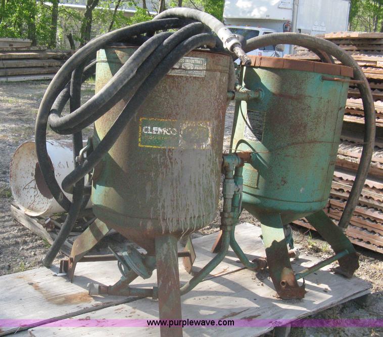 image for item G9796 (2) Clemco Industries 2452 sand blast pots with hose