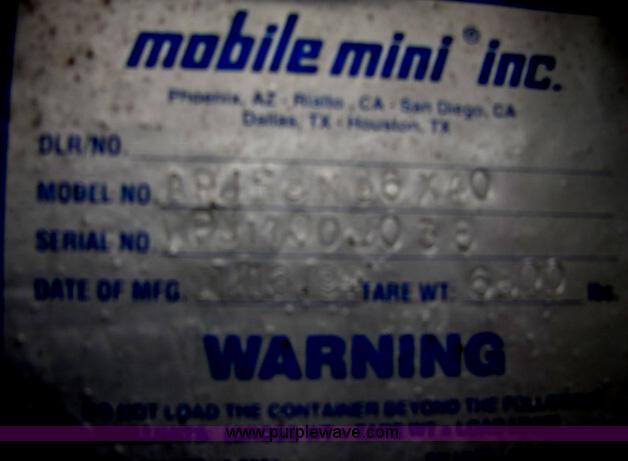 image for item B1190 1994 Mobel-Mini 40' Steel Storage Container