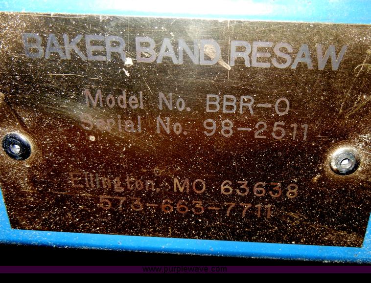 image for item C4299 Baker band resaw