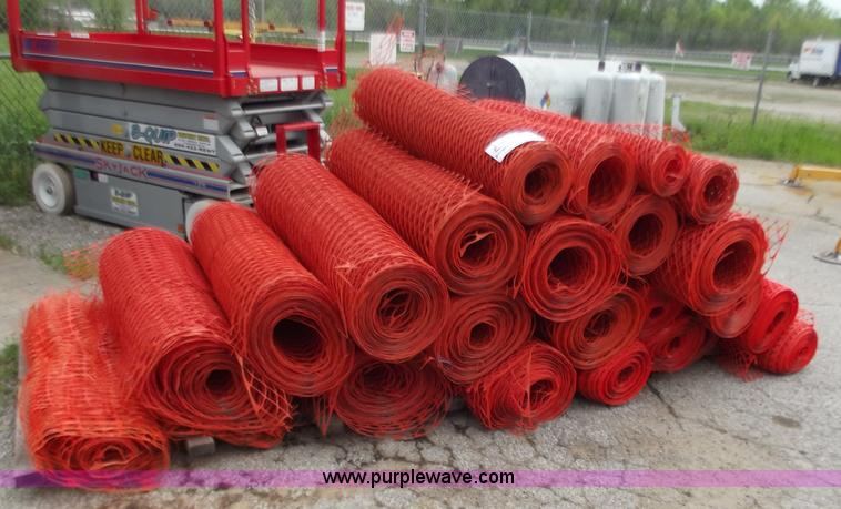image for item D3870 (23) rolls of orange safety fence