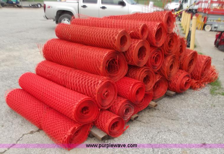 image for item D3870 (23) rolls of orange safety fence