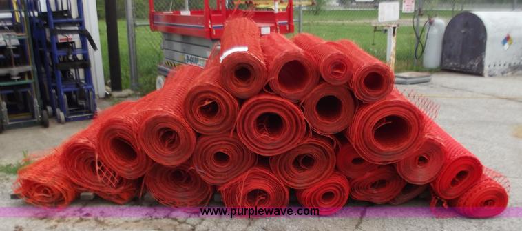 image for item D3870 (23) rolls of orange safety fence