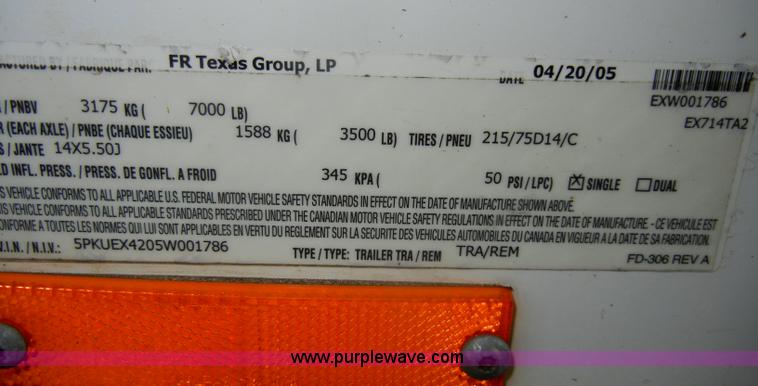 image for item K9068 2005 Continental Cargo Express 14' enclosed trailer