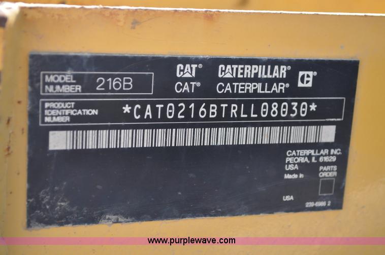 image for item A5874 2008 Caterpillar 216B II skid steer